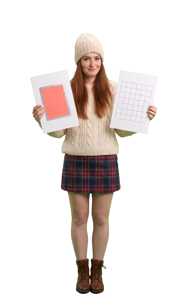Woman holding a scratch card and a play slip side by side